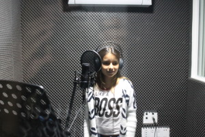 in vocal booth 13